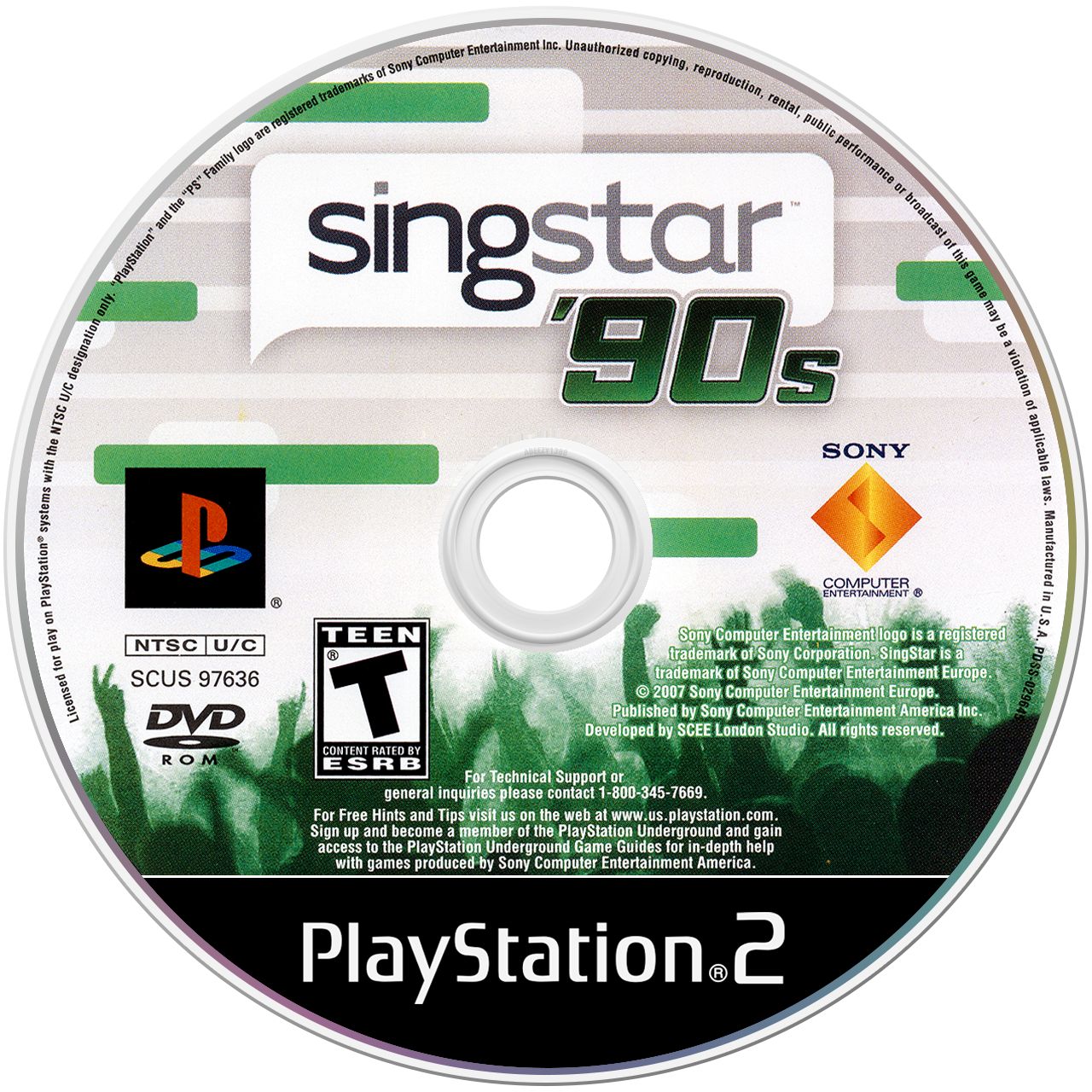 SingStar 90's media 6 for Playstation 2